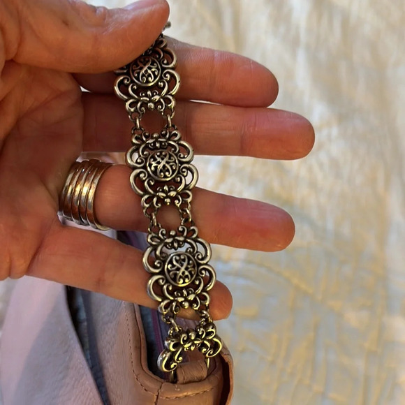 Rare Brighton Rosalie pink Leather Shoulder Handbag Vintage - Picture 5 of 13